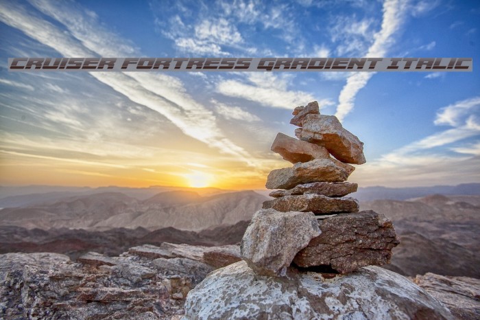Cruiser Fortress Gradient Italic Example 2