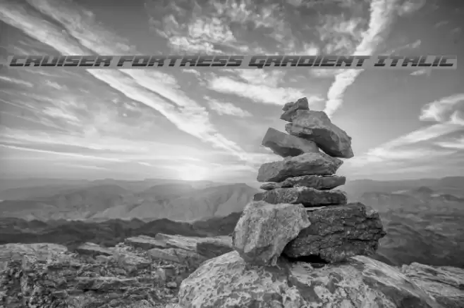 Cruiser Fortress Gradient Italic Font examples