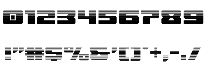 Cruiser Fortress Gradient Font OTHER CHARS