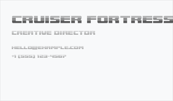 Cruiser Fortress Gradient Business Card