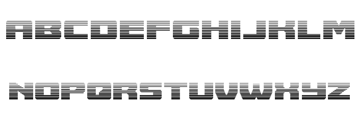 Cruiser Fortress Gradient Font LOWERCASE