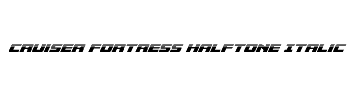 Cruiser Fortress Halftone Italic  font caratteri gratis