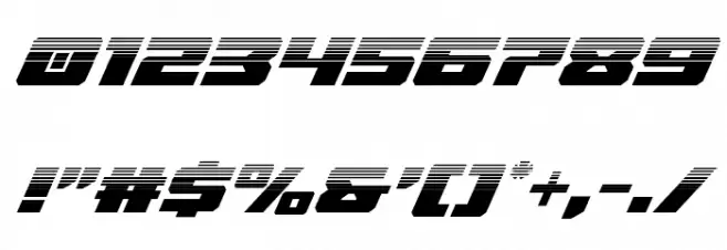 Cruiser Fortress Halftone Italic Font OTHER CHARS