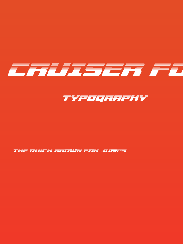Cruiser Fortress Halftone Italic Poster