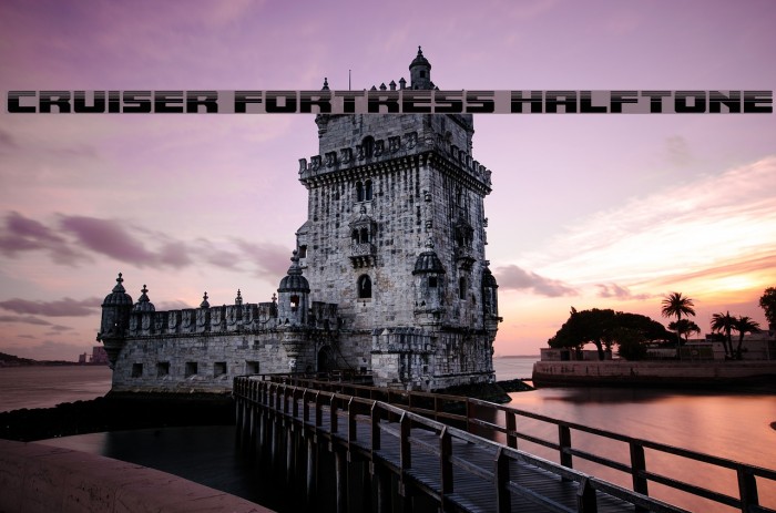 Cruiser Fortress Halftone Font examples