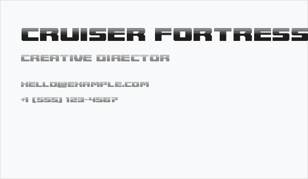 Cruiser Fortress Halftone Business Card