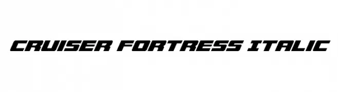 Cruiser Fortress Italic  Frei Schriftart Herunterladen