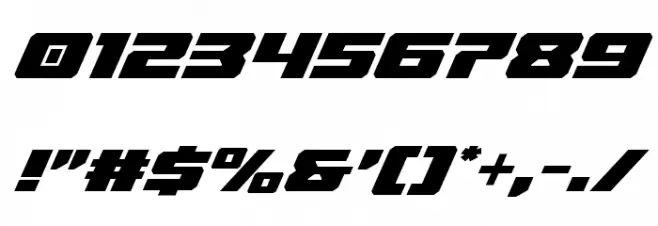 Cruiser Fortress Italic Font OTHER CHARS