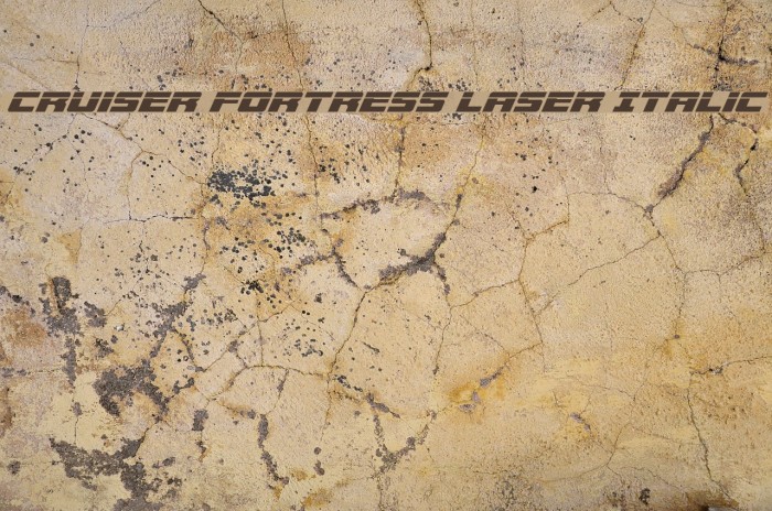 Cruiser Fortress Laser Italic Font examples