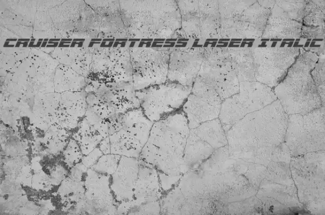 Cruiser Fortress Laser Italic Font examples