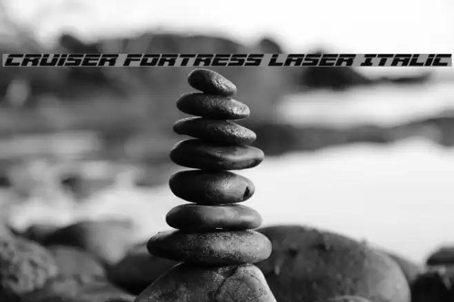 Cruiser Fortress Laser Italic Font examples