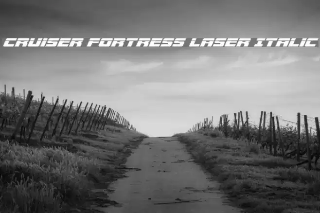 Cruiser Fortress Laser Italic Font examples