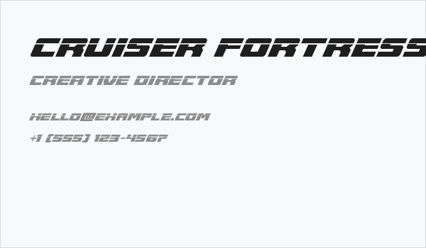 Cruiser Fortress Laser Italic Business Card