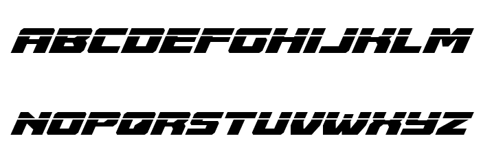 Cruiser Fortress Laser Italic Font LOWERCASE