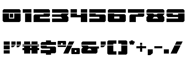 Cruiser Fortress Laser Font OTHER CHARS