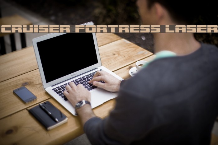 Cruiser Fortress Laser Font examples
