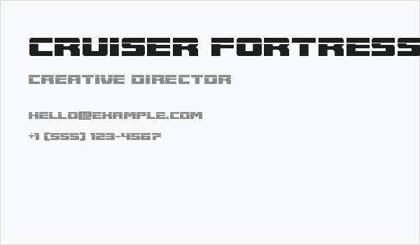 Cruiser Fortress Laser Business Card