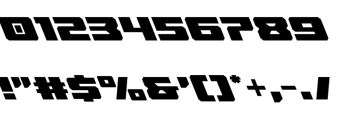 Cruiser Fortress Leftalic Font OTHER CHARS