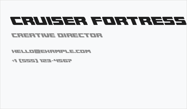 Cruiser Fortress Leftalic Business Card