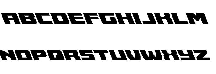 Cruiser Fortress Leftalic Font LOWERCASE