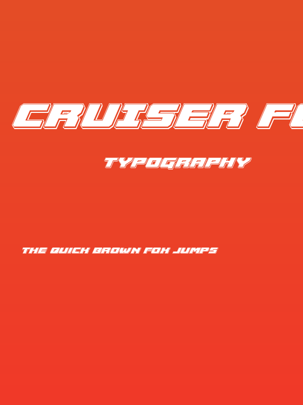 Cruiser Fortress Punch Italic Poster