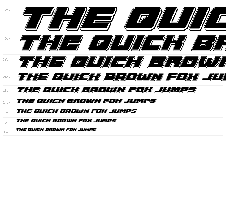 Cruiser Fortress Punch Italic Waterfall