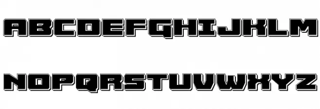 Cruiser Fortress Punch خط أحرف كبيرة