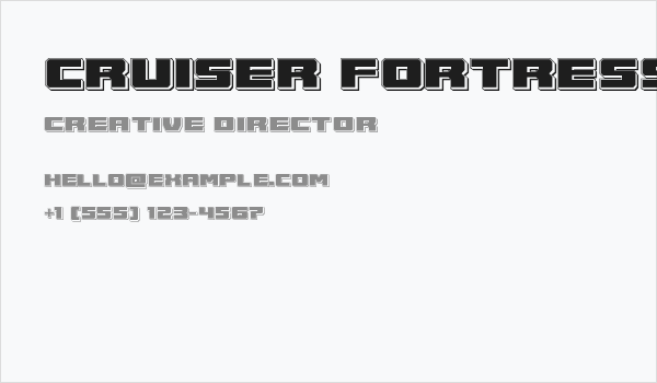 Cruiser Fortress Punch Business Card