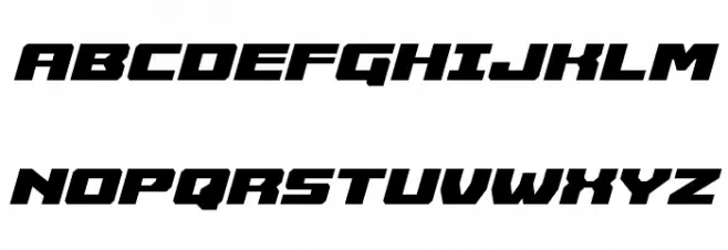 Cruiser Fortress Semi-Italic Caratteri MAIUSCOLE