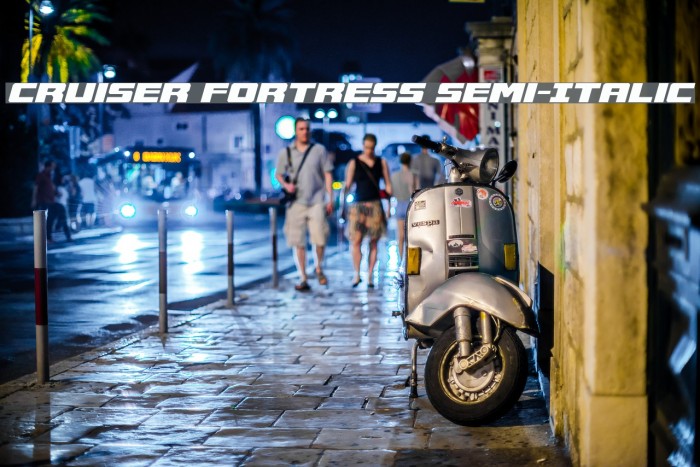Cruiser Fortress Semi-Italic Font examples