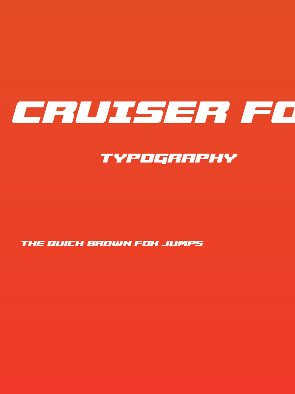 Cruiser Fortress Semi-Italic Poster