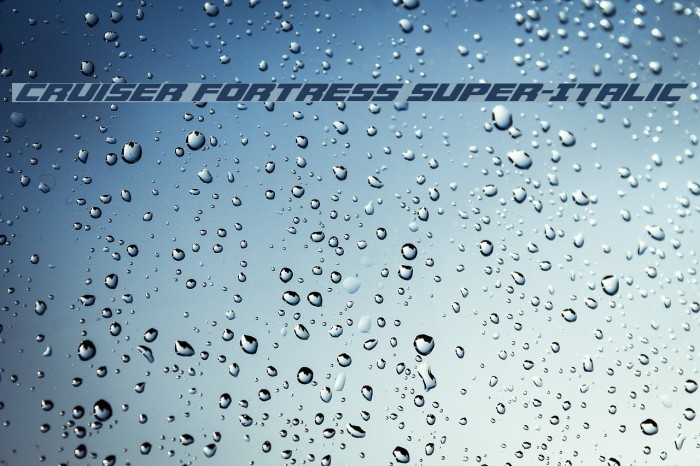 Cruiser Fortress Super-Italic Font examples