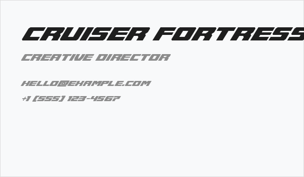 Cruiser Fortress Super-Italic Business Card