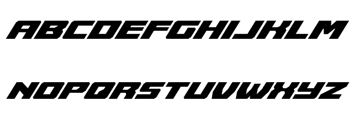 Cruiser Fortress Super-Italic Font LOWERCASE