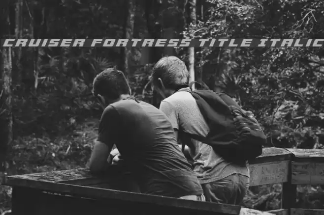 Cruiser Fortress Title Italic Font examples