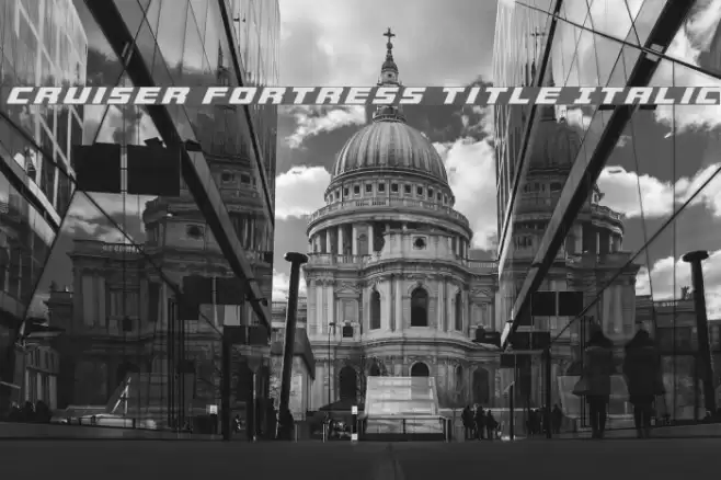 Cruiser Fortress Title Italic Font examples