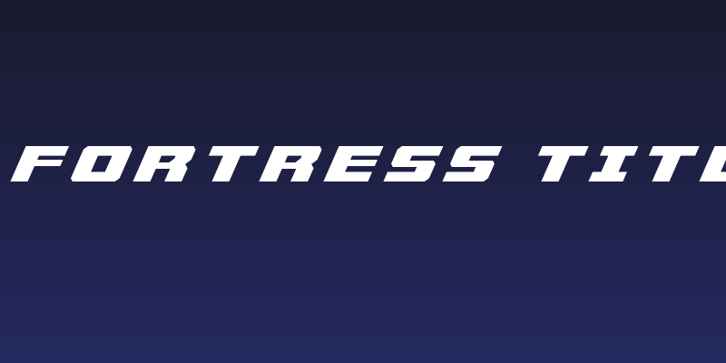 Cruiser Fortress Title Italic Social Header