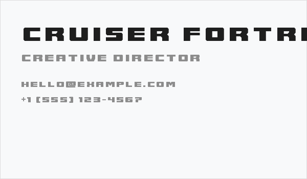 Cruiser Fortress Title Business Card