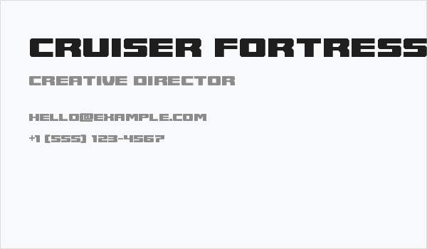 Cruiser Fortress Business Card