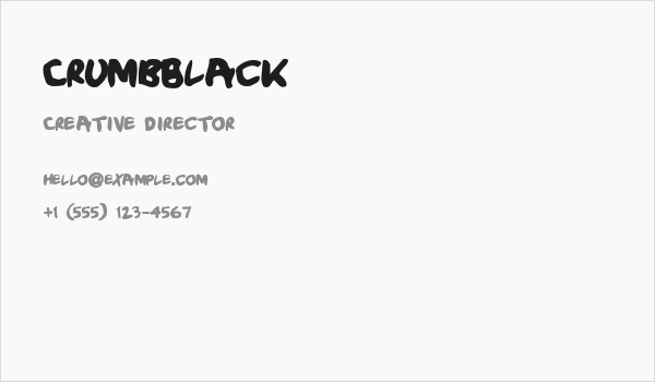 CrumbBlack Business Card