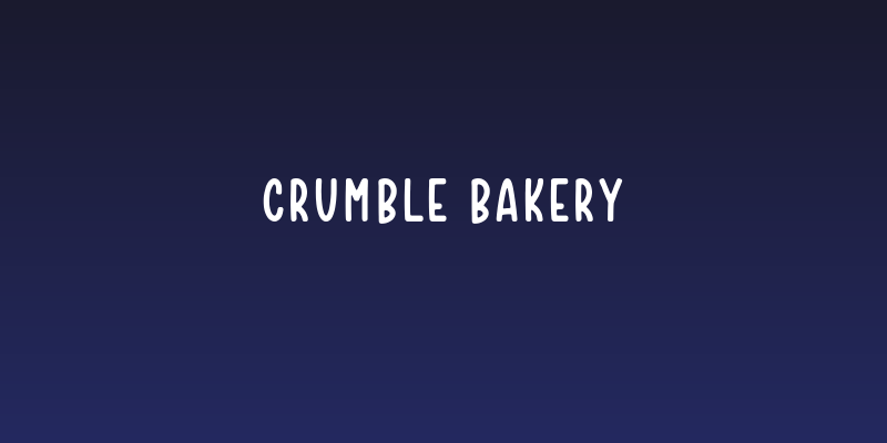Crumble Bakery Social Header