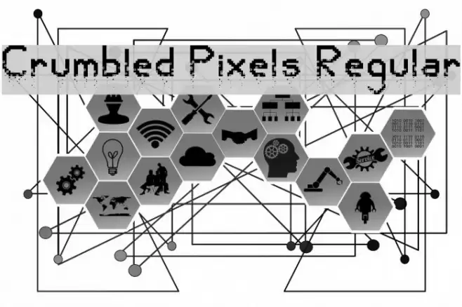 Crumbled Pixels Regular Font examples