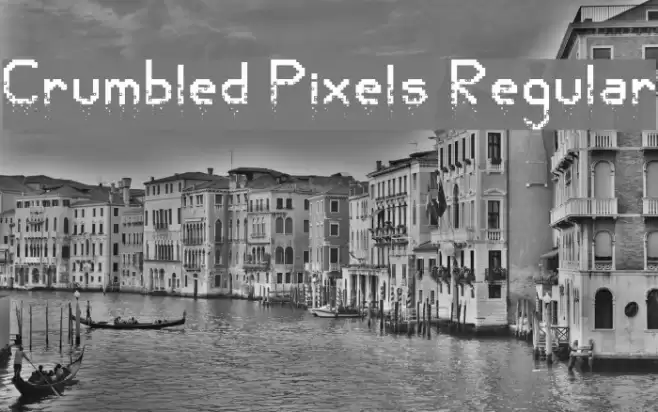 Crumbled Pixels Regular Font examples