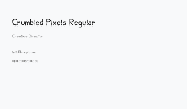 Crumbled Pixels Regular Business Card