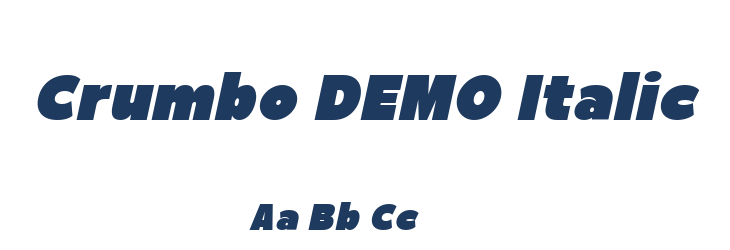 Crumbo DEMO Italic Font Preview