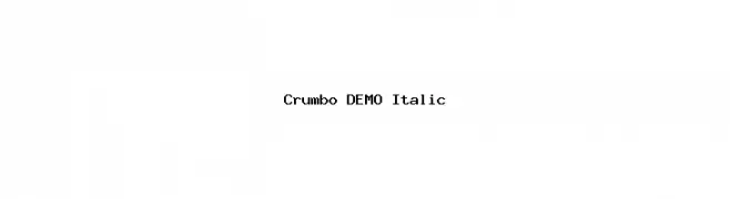 Crumbo DEMO Italic フォント