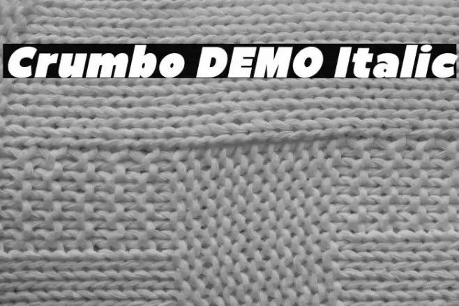 Crumbo DEMO Italic examples