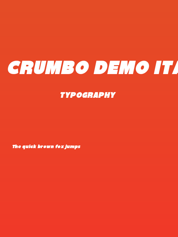 Crumbo DEMO Italic Poster