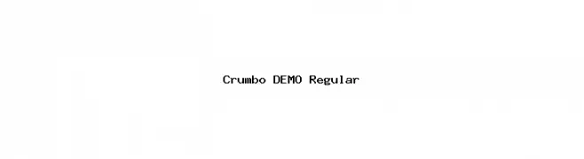 Crumbo DEMO Regular Fuentes