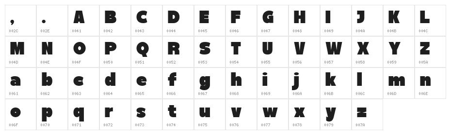 Crumbo DEMO Regular Character Map